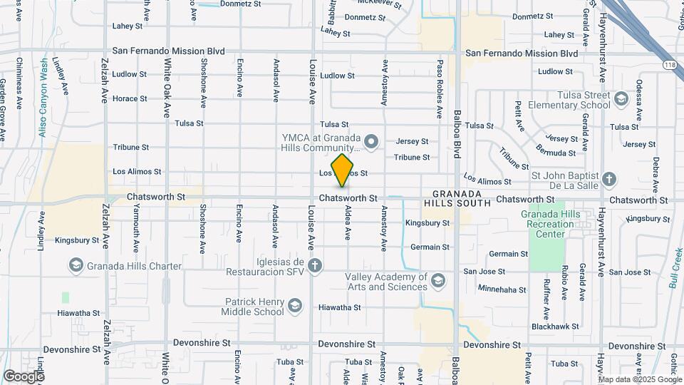 17211 Chatsworth St Map and Location Details