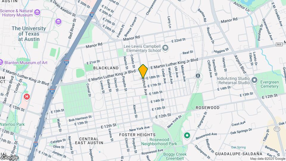 2213 E 18th St Map and Location Details