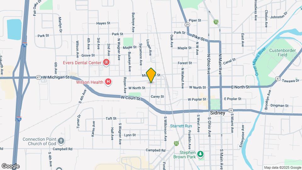 612 N Highland Ave Map and Location Details