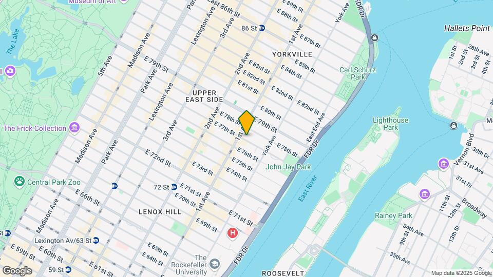 405 East 77th Street Mapa y Detalles de la Ubicación