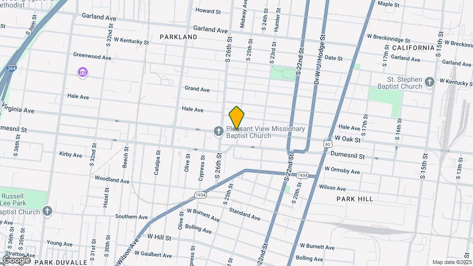 2500 W Oak St Map and Location Details