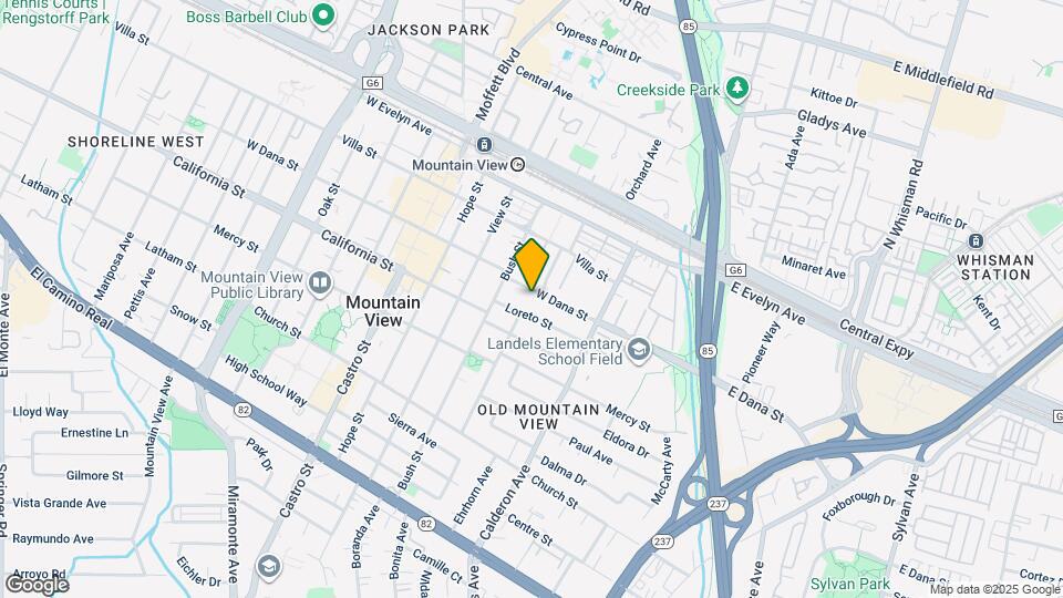 411 W Dana St, Unit B Map and Location Details