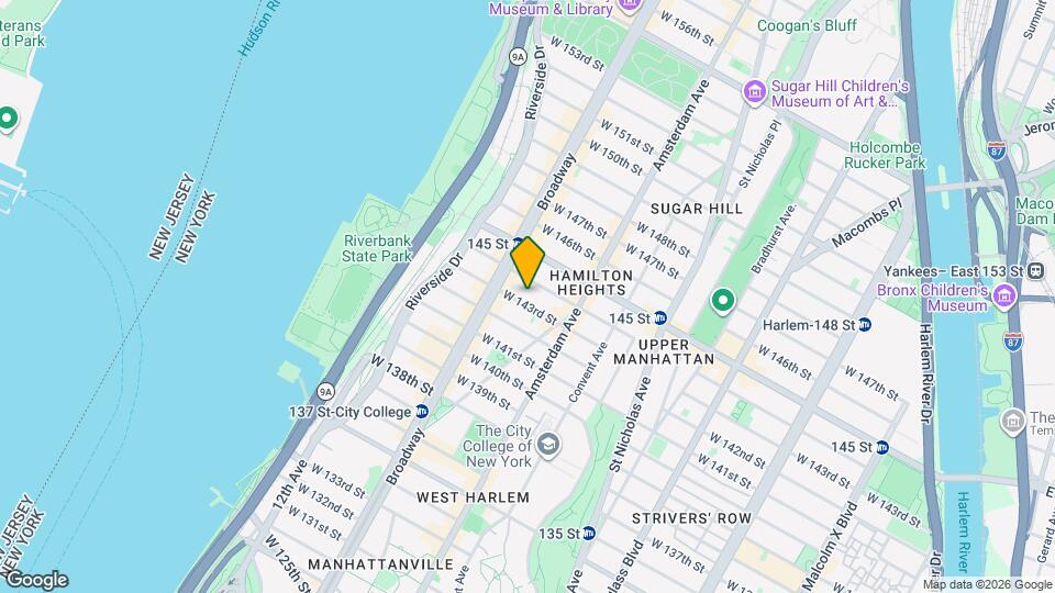 523 W 143rd St, Unit 1A Map and Location Details