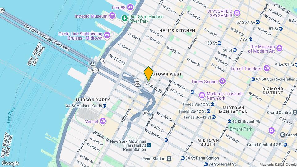 457 W 40th St Mapa y Detalles de la Ubicación