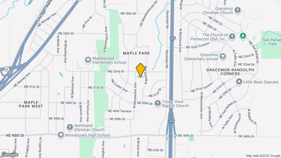 7020 NE 51st Terrace Map and Location Details