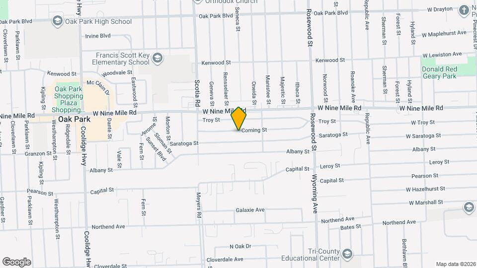 10431 Corning St Map and Location Details