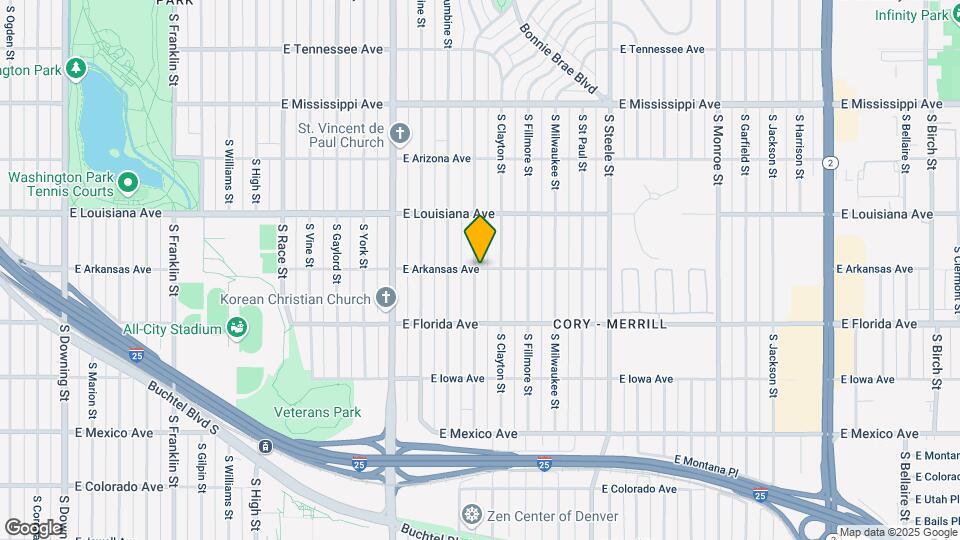 2538 E Arkansas Ave Map and Location Details