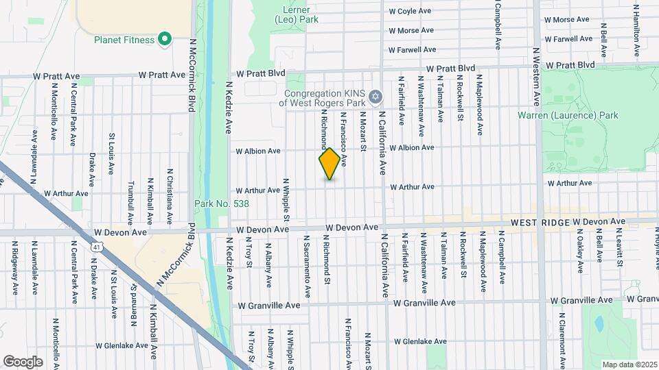 6503 N Richmond St Mapa y Detalles de la Ubicación