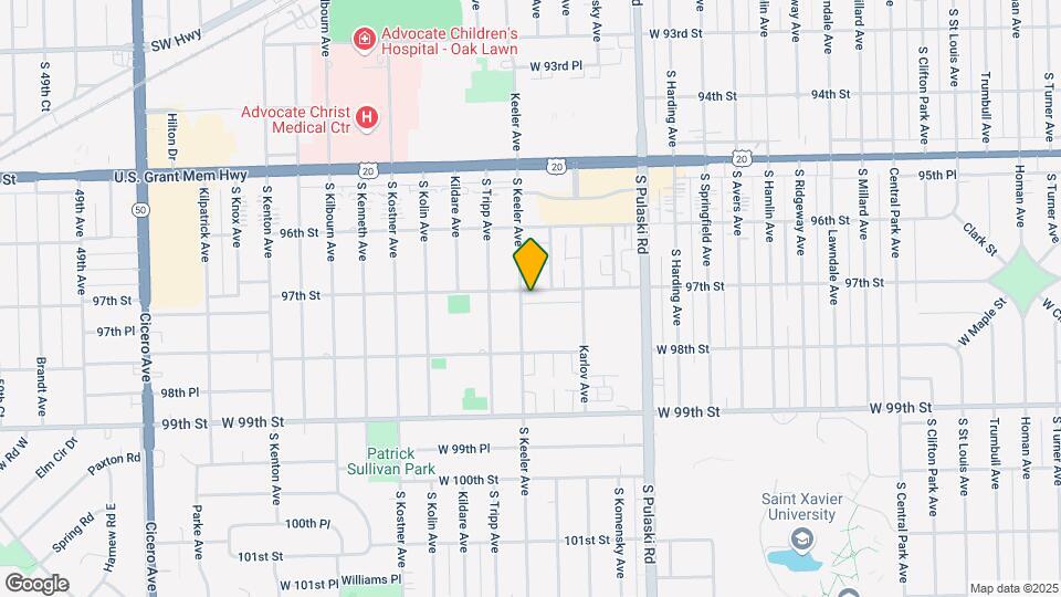 9701 S Keeler Ave, Unit #3 Map and Location Details