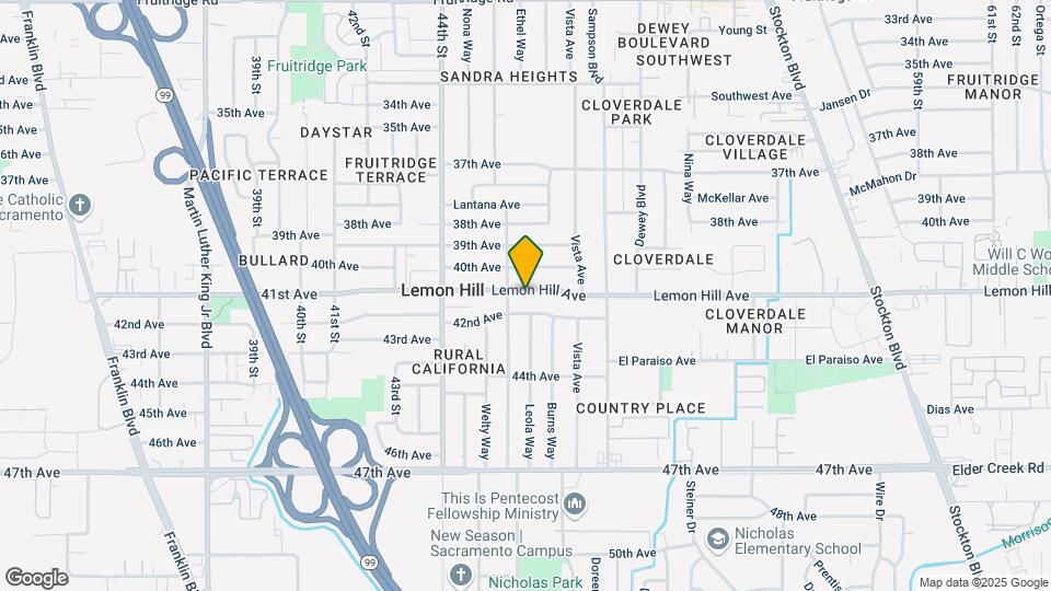 4630 Lemon Hill Ave Map and Location Details