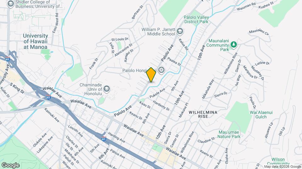 1533 Palolo Ave Map and Location Details