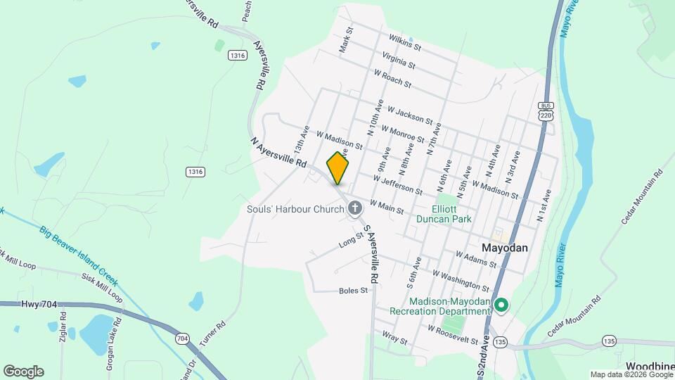 101 N Ayersville Rd Map and Location Details