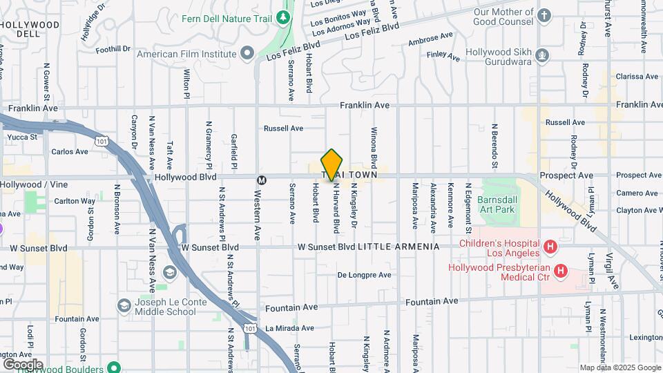1645 N Harvard Blvd Map and Location Details