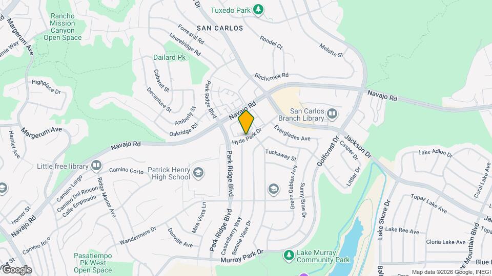 6868 Hyde Park Dr Map and Location Details