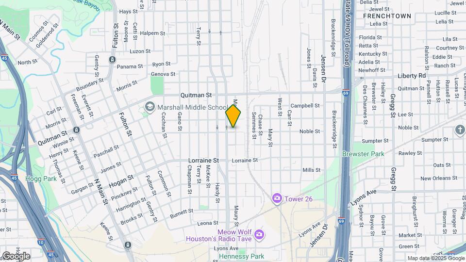 2101 Maury St Map and Location Details