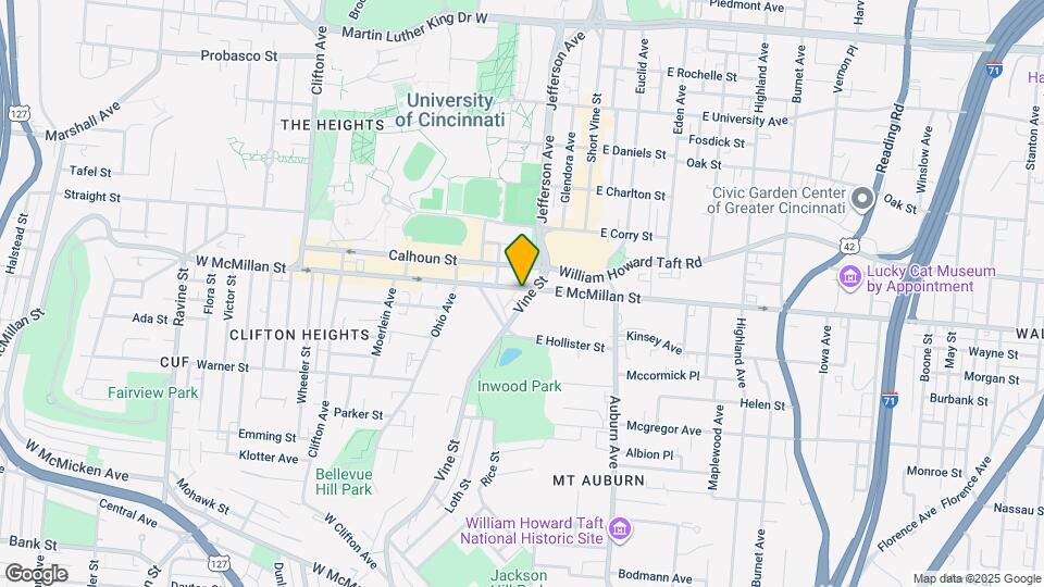 2431 Vine St Map and Location Details