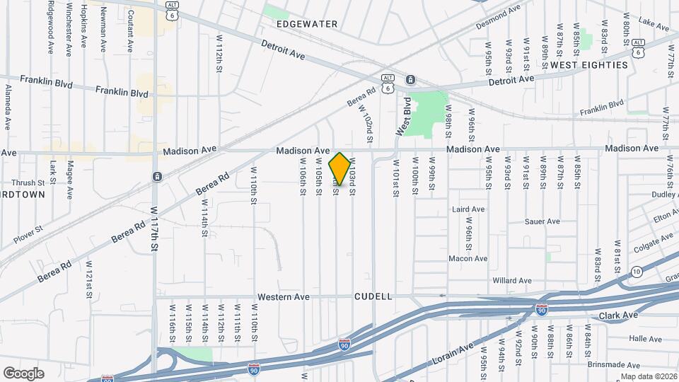 2063 W 104th St Map and Location Details