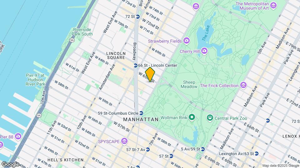 9 W 64th St Mapa y Detalles de la Ubicación
