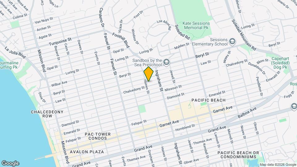 1514 Chalcedony St Map and Location Details