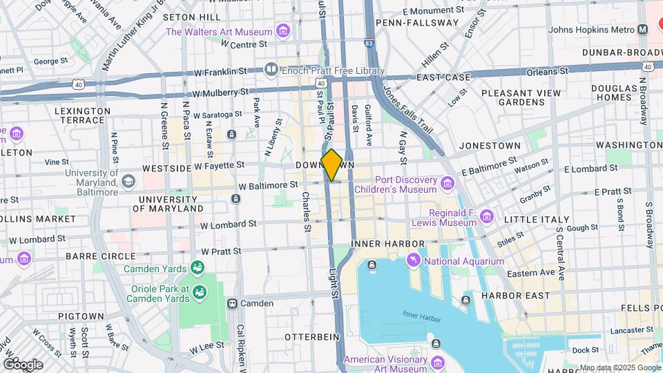 101 E Baltimore St Map and Location Details
