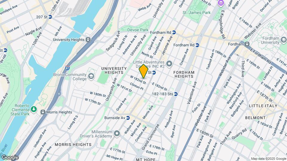 17 W 182nd St Mapa y Detalles de la Ubicación