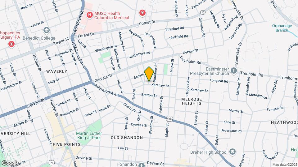 2615 Kershaw St Mapa y Detalles de la Ubicación