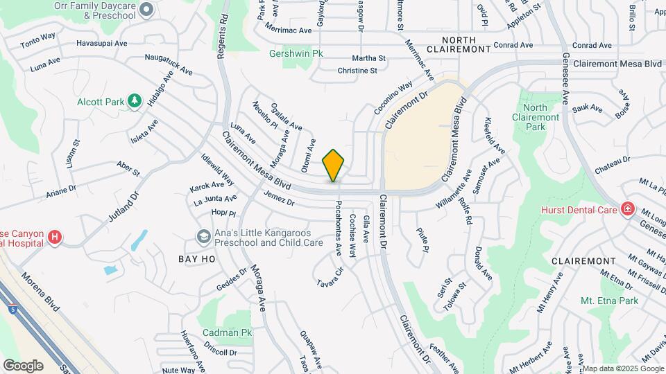 3564 Clairemont Mesa Blvd Map and Location Details