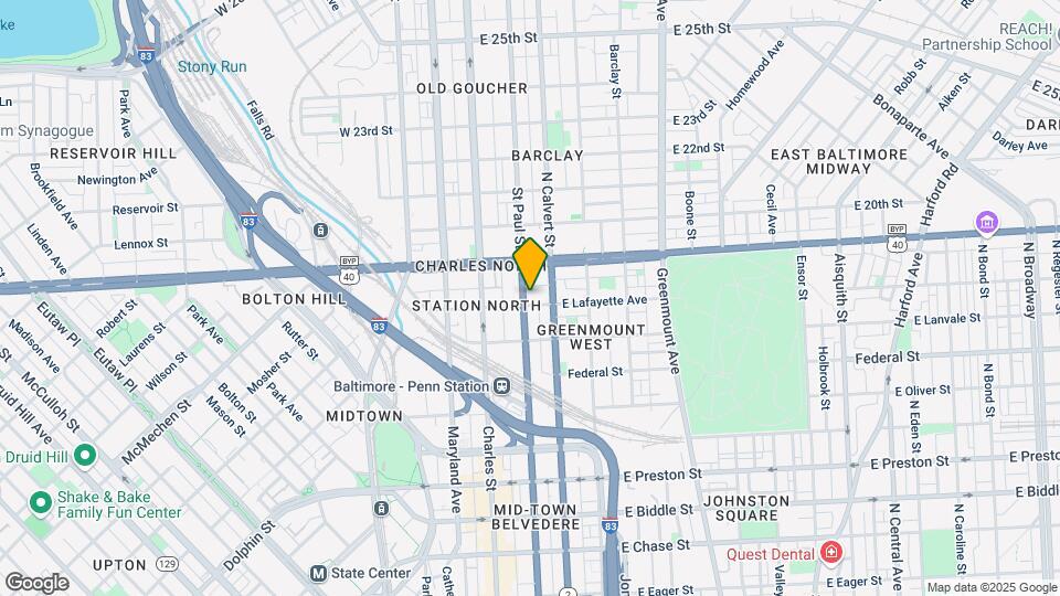 1805 Saint Paul St, Unit 2 Map and Location Details