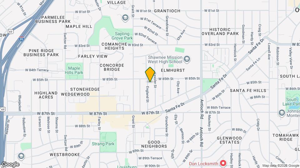 8511 England St Map and Location Details