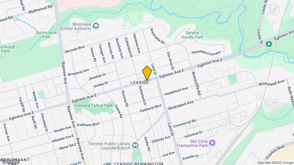 795 Eglinton Ave E Map and Location Details