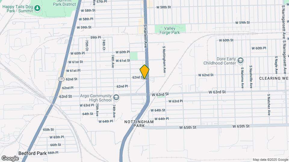 6206 S Harlem Ave Map and Location Details