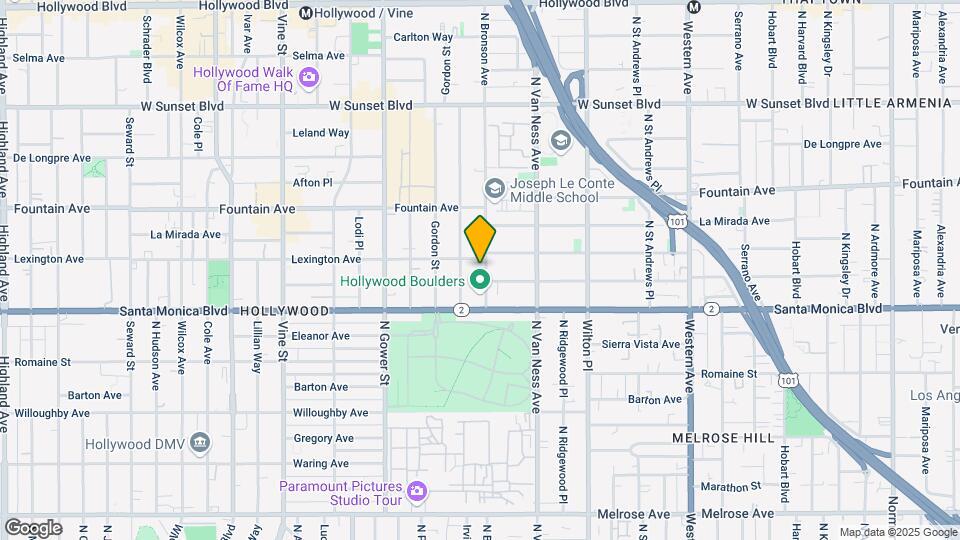 1147 N Bronson Ave Mapa y Detalles de la Ubicación