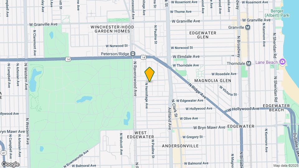 1727 W Thorndale Ave Mapa y Detalles de la Ubicación