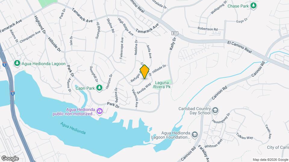 4883 Hillside Dr Map and Location Details