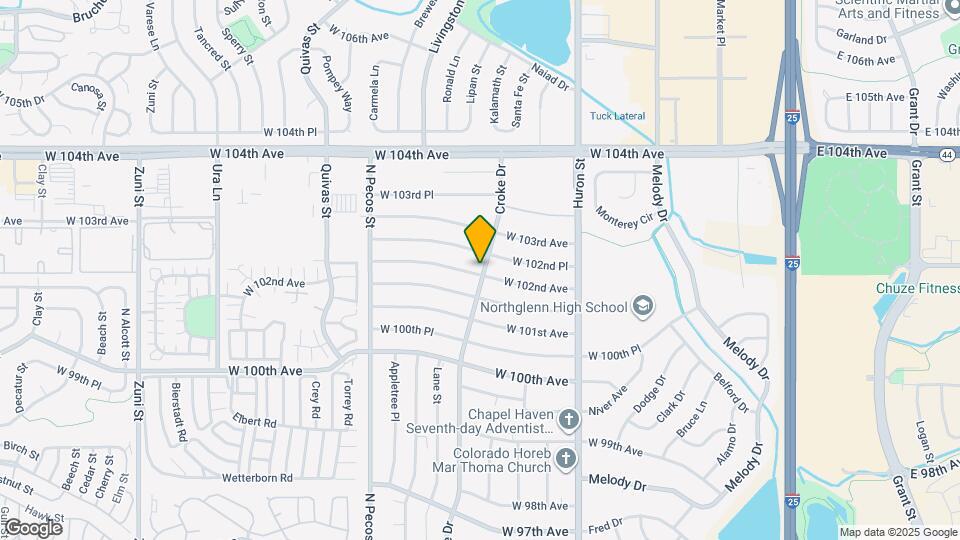 1149 W 102nd Ave Mapa y Detalles de la Ubicación