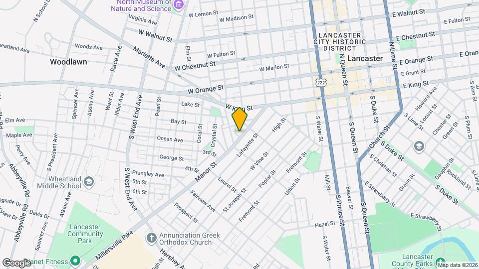 533 Manor St Mapa y Detalles de la Ubicación