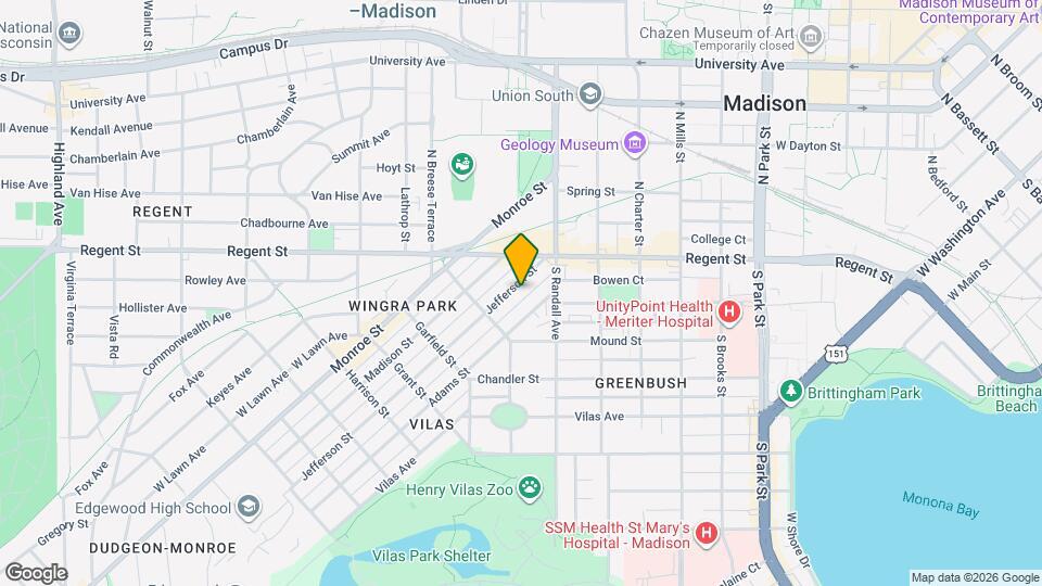 1533 Jefferson St, Unit #2 Map and Location Details