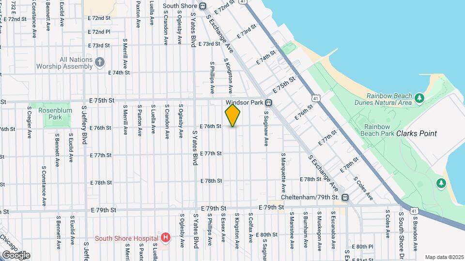 7600-7610 S Kingston Ave Map and Location Details