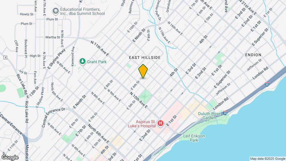 1112 E 6th St Map and Location Details