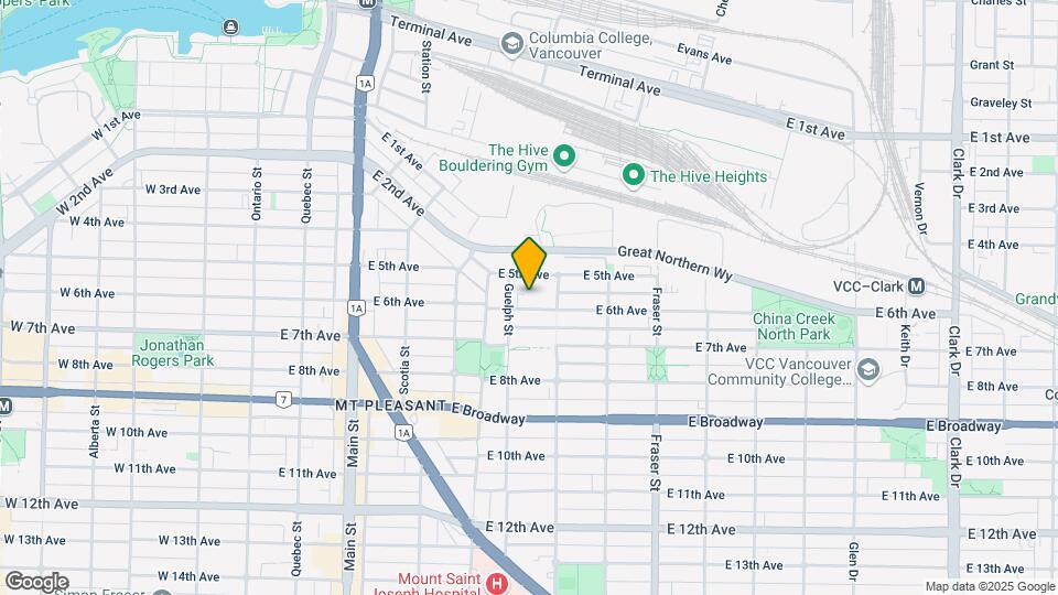 447 E 6th Ave Map and Location Details