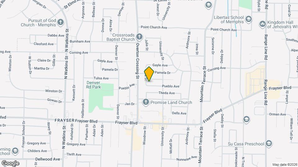 2158 Pueblo Ave Map and Location Details