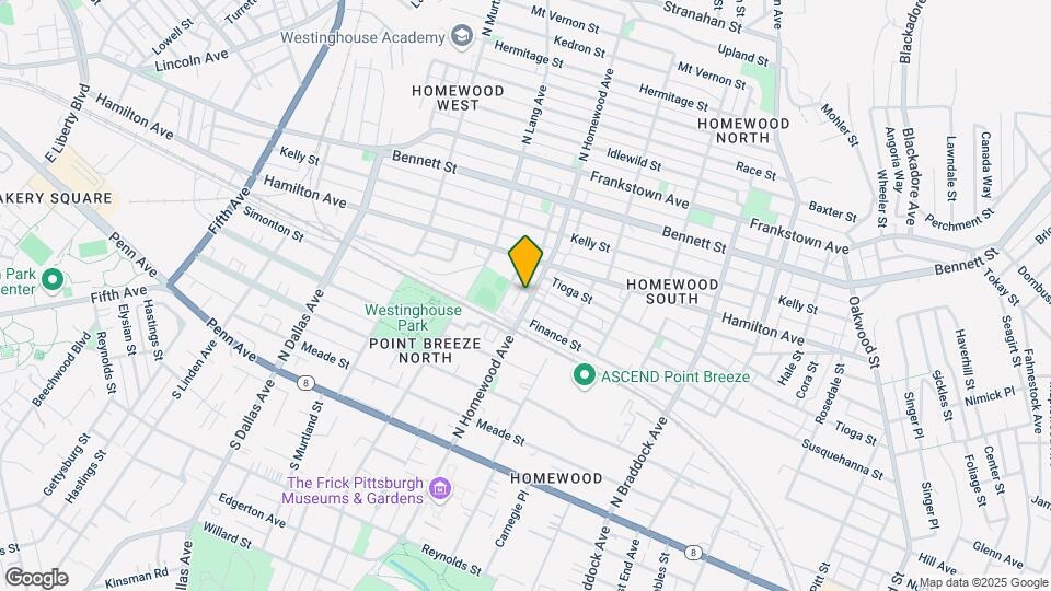 529-531 N Homewood Ave Mapa y Detalles de la Ubicación
