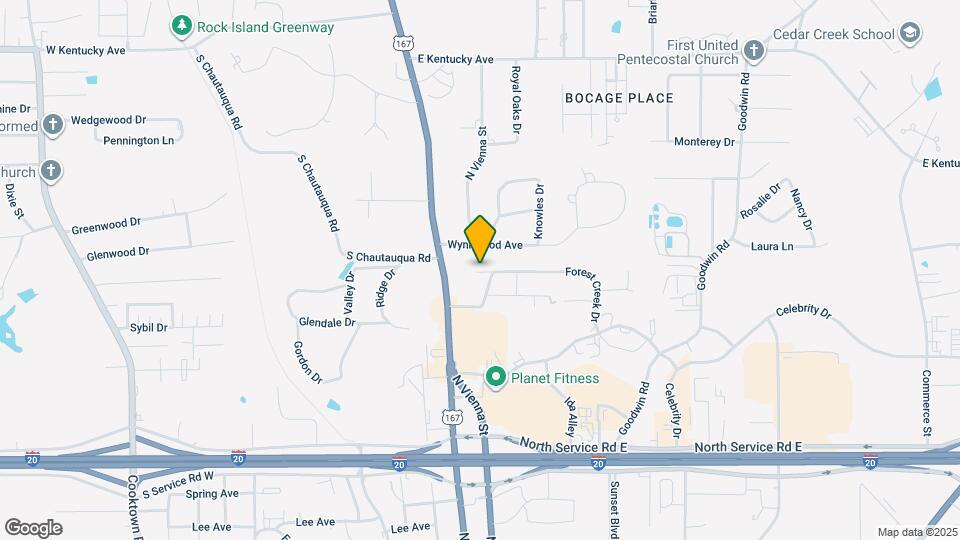 117 N Pinecrest Dr Map and Location Details