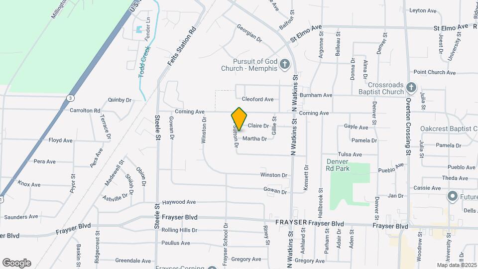 3594 W Sutton Dr Map and Location Details