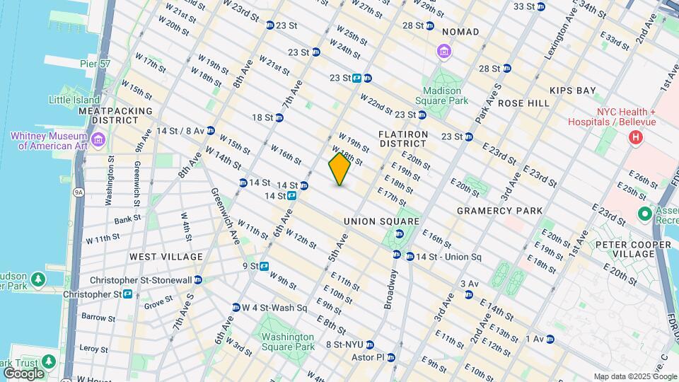 18 W 16th St Map and Location Details