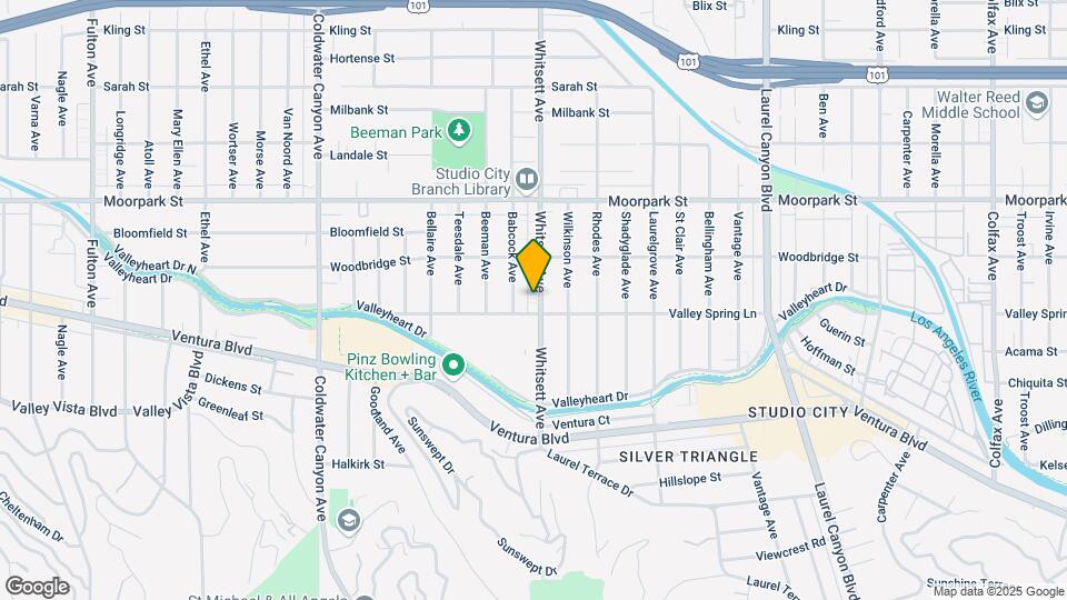 4213 Whitsett Ave Map and Location Details