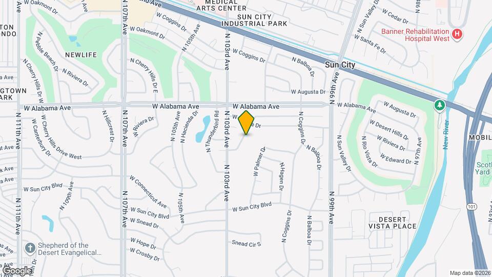 10229 W Desert Hills Dr Map and Location Details