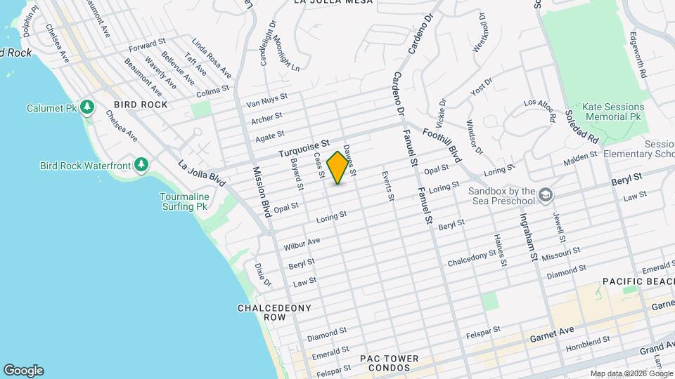 1030 Opal St, Unit B Mapa y Detalles de la Ubicación