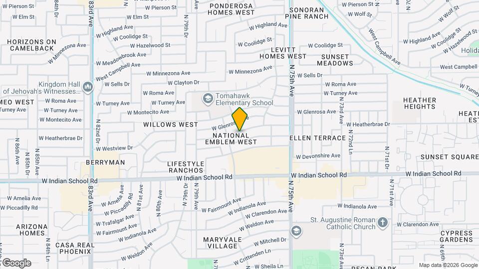 7635 W Heatherbrae Dr Map and Location Details