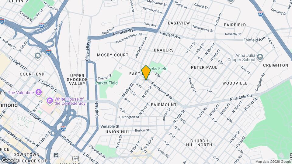 1901 Fairmount Ave Map and Location Details